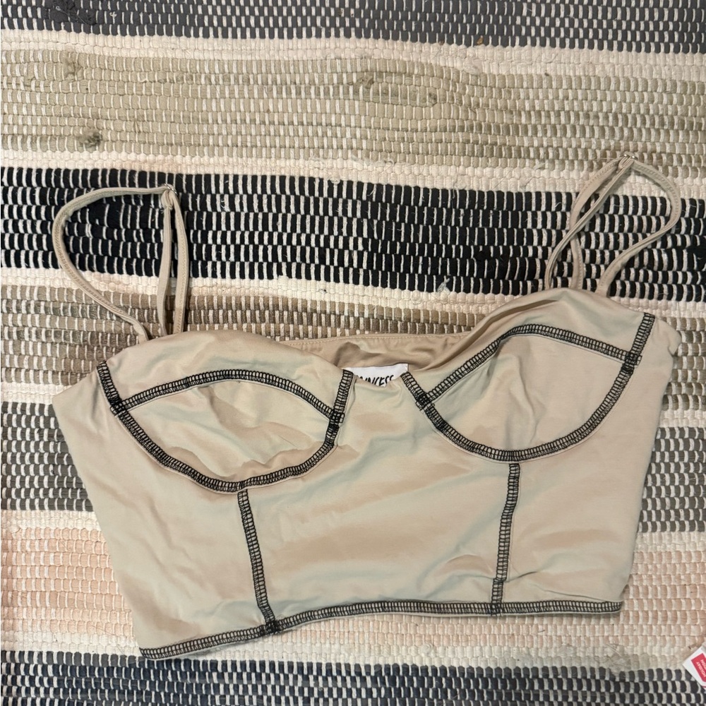 Princess Polly Beige and Black Bustier